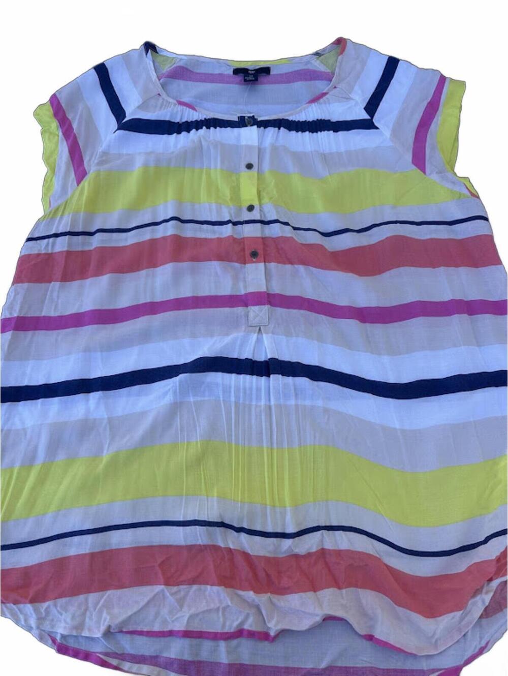 Gap Color Stripe Tunic Blouse